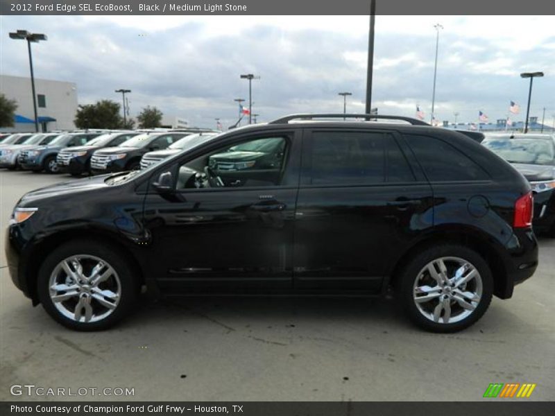 Black / Medium Light Stone 2012 Ford Edge SEL EcoBoost