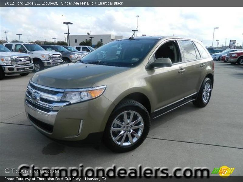Ginger Ale Metallic / Charcoal Black 2012 Ford Edge SEL EcoBoost