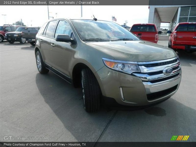 Ginger Ale Metallic / Charcoal Black 2012 Ford Edge SEL EcoBoost