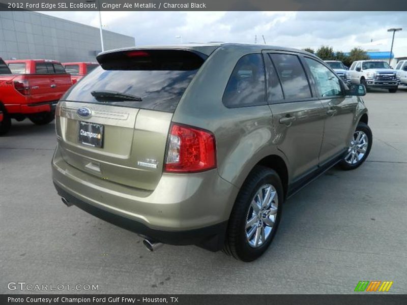 Ginger Ale Metallic / Charcoal Black 2012 Ford Edge SEL EcoBoost