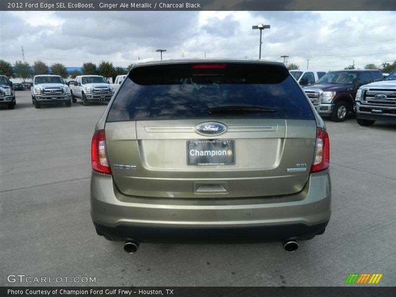 Ginger Ale Metallic / Charcoal Black 2012 Ford Edge SEL EcoBoost