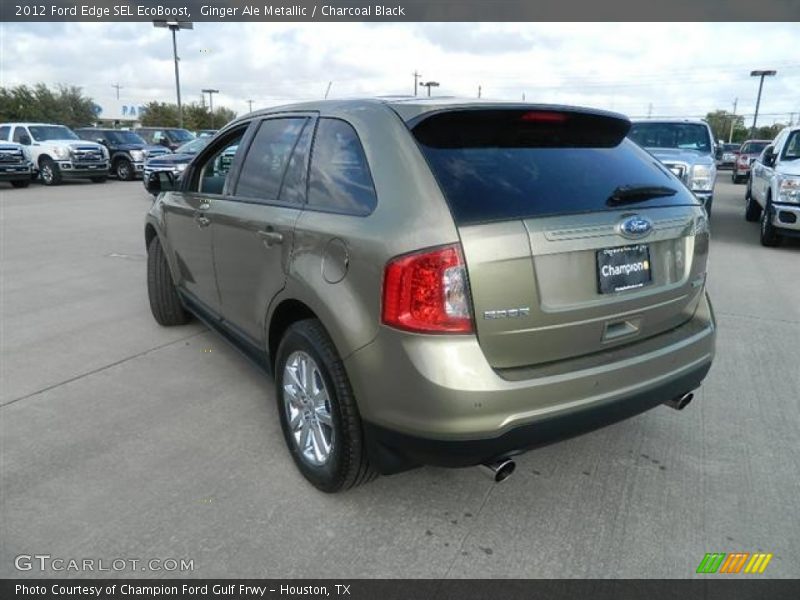 Ginger Ale Metallic / Charcoal Black 2012 Ford Edge SEL EcoBoost