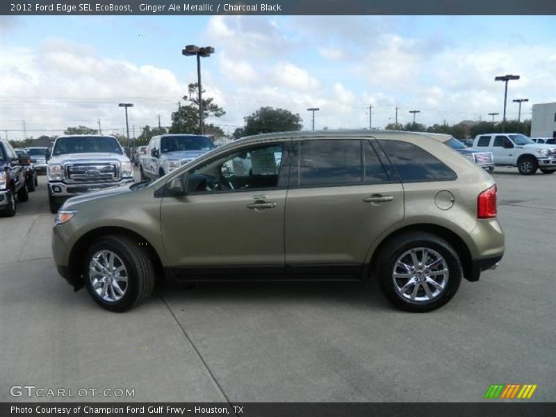 Ginger Ale Metallic / Charcoal Black 2012 Ford Edge SEL EcoBoost