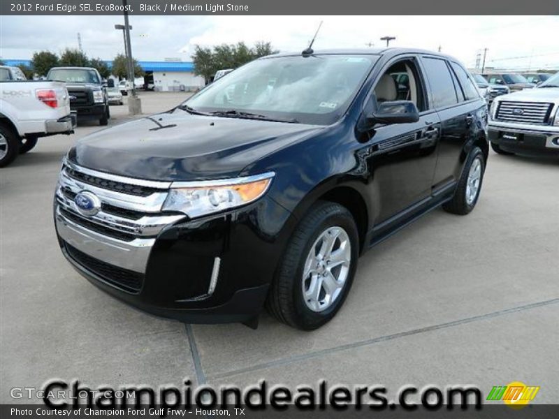 Black / Medium Light Stone 2012 Ford Edge SEL EcoBoost