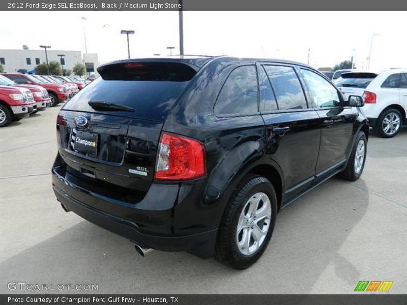 Black / Medium Light Stone 2012 Ford Edge SEL EcoBoost