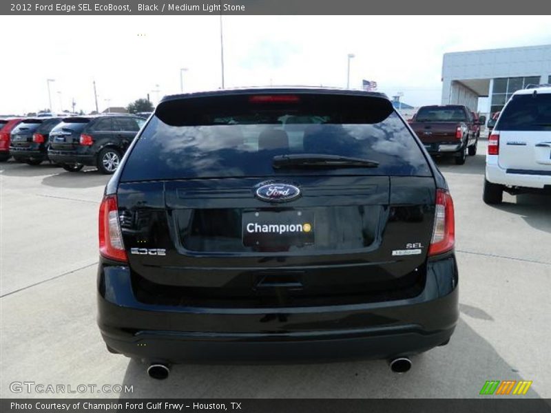 Black / Medium Light Stone 2012 Ford Edge SEL EcoBoost
