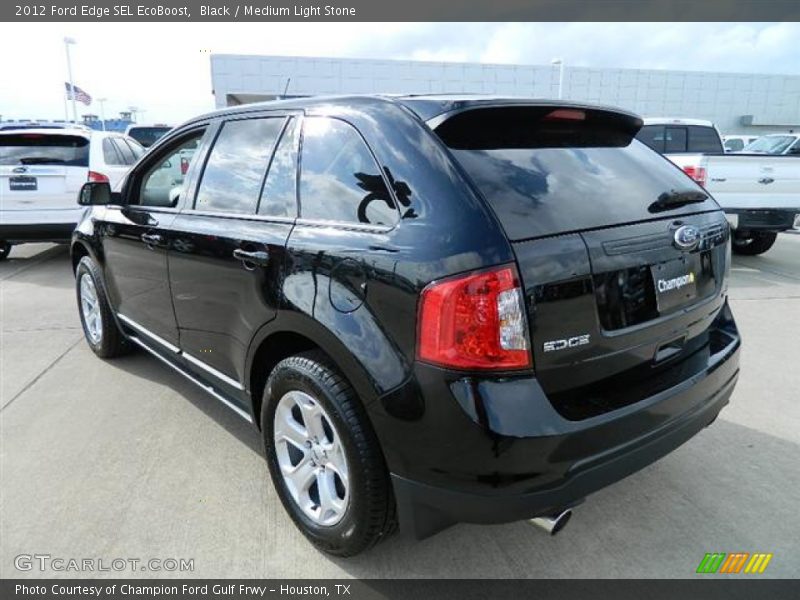 Black / Medium Light Stone 2012 Ford Edge SEL EcoBoost