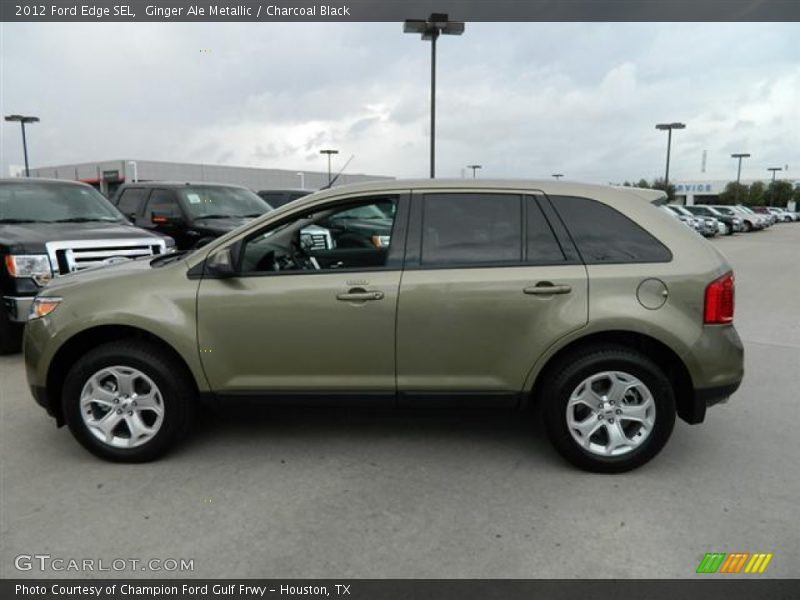 Ginger Ale Metallic / Charcoal Black 2012 Ford Edge SEL