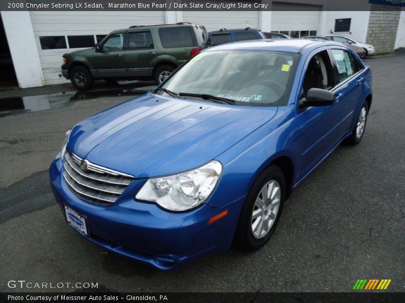 Marathon Blue Pearl / Dark Slate Gray/Light Slate Gray 2008 Chrysler Sebring LX Sedan