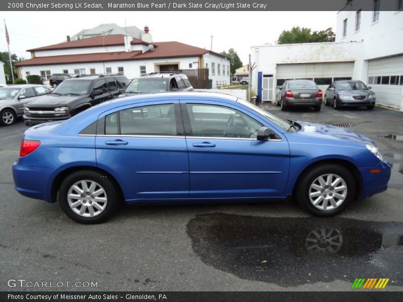 Marathon Blue Pearl / Dark Slate Gray/Light Slate Gray 2008 Chrysler Sebring LX Sedan