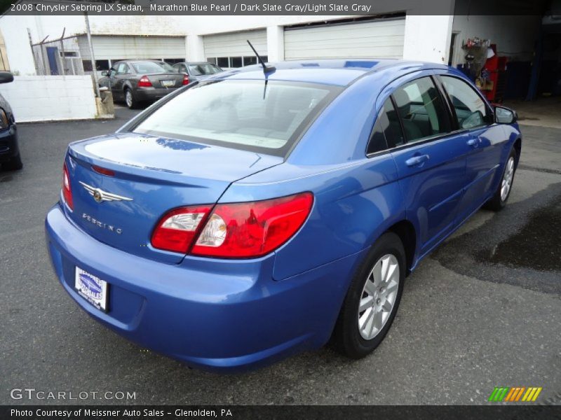 Marathon Blue Pearl / Dark Slate Gray/Light Slate Gray 2008 Chrysler Sebring LX Sedan