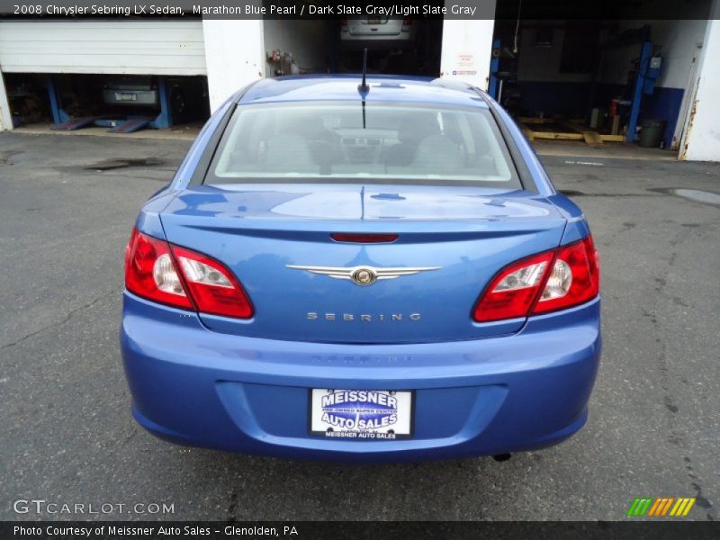 Marathon Blue Pearl / Dark Slate Gray/Light Slate Gray 2008 Chrysler Sebring LX Sedan