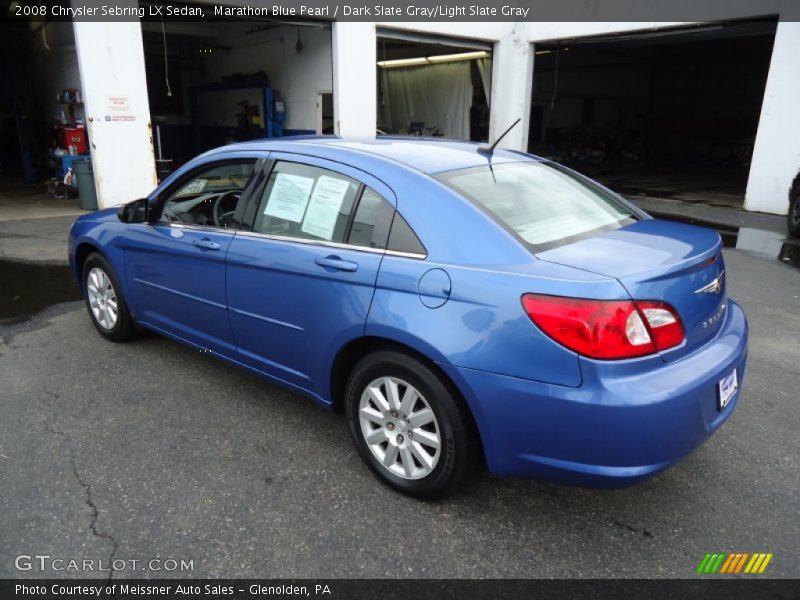 Marathon Blue Pearl / Dark Slate Gray/Light Slate Gray 2008 Chrysler Sebring LX Sedan