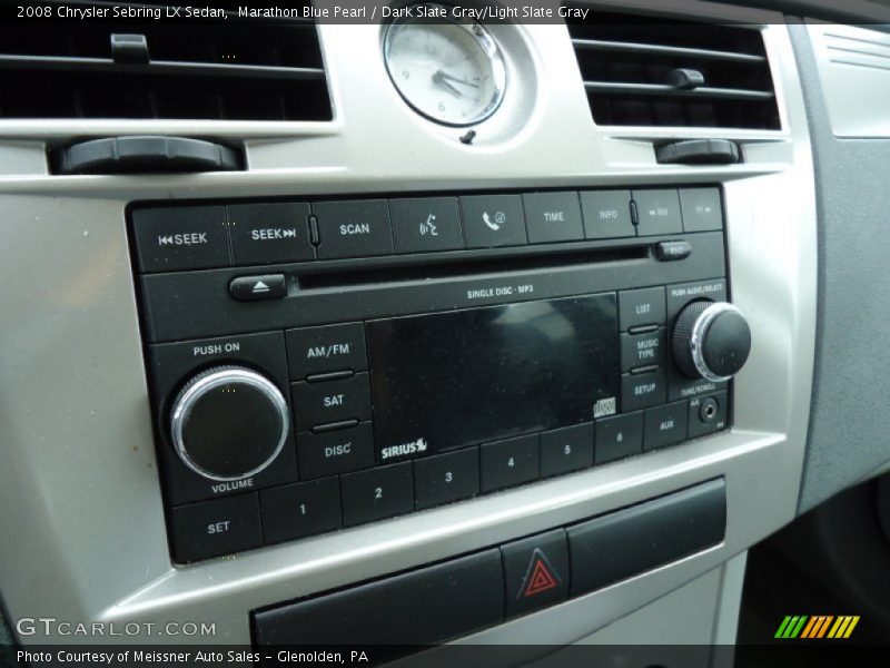 Marathon Blue Pearl / Dark Slate Gray/Light Slate Gray 2008 Chrysler Sebring LX Sedan