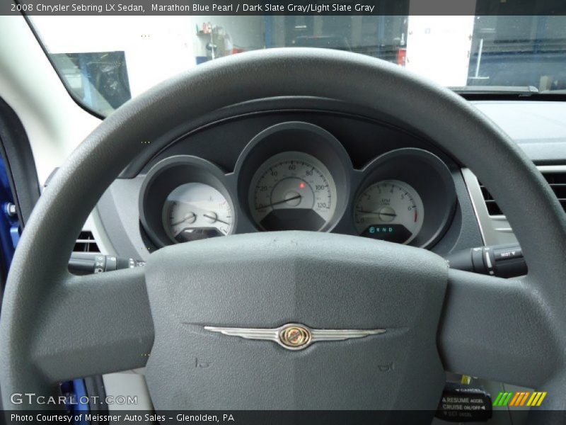 Marathon Blue Pearl / Dark Slate Gray/Light Slate Gray 2008 Chrysler Sebring LX Sedan