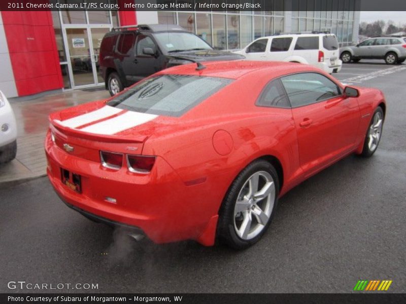 Inferno Orange Metallic / Inferno Orange/Black 2011 Chevrolet Camaro LT/RS Coupe