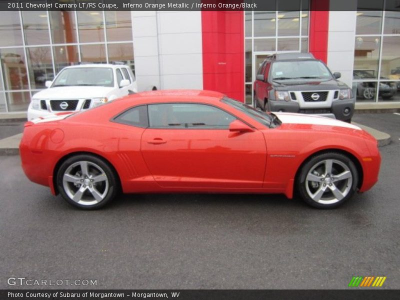 Inferno Orange Metallic / Inferno Orange/Black 2011 Chevrolet Camaro LT/RS Coupe
