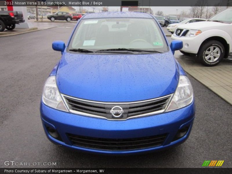 Metallic Blue / Beige 2012 Nissan Versa 1.8 S Hatchback