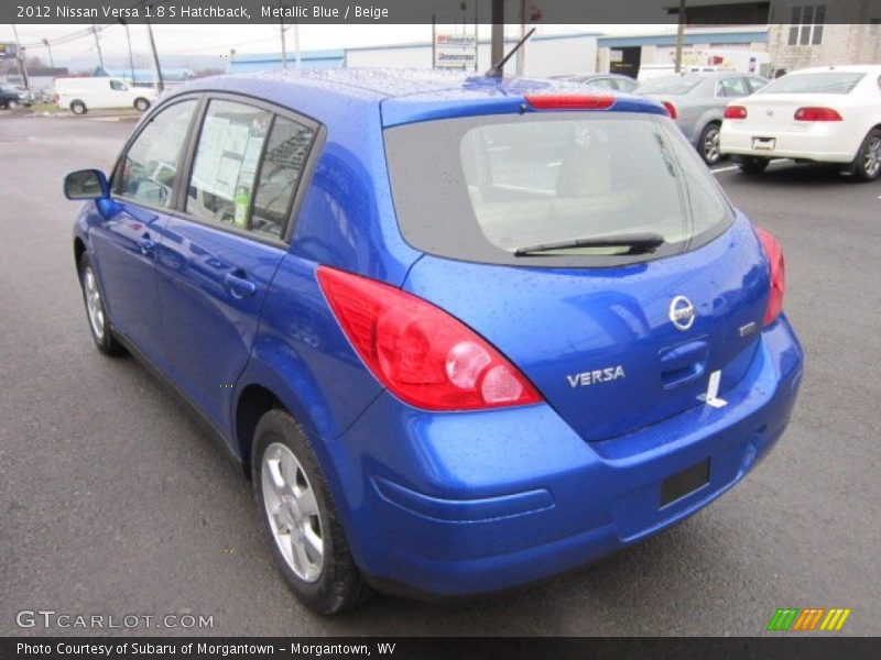 Metallic Blue / Beige 2012 Nissan Versa 1.8 S Hatchback