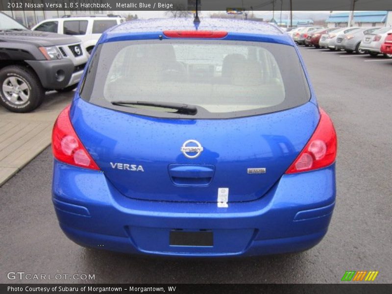 Metallic Blue / Beige 2012 Nissan Versa 1.8 S Hatchback