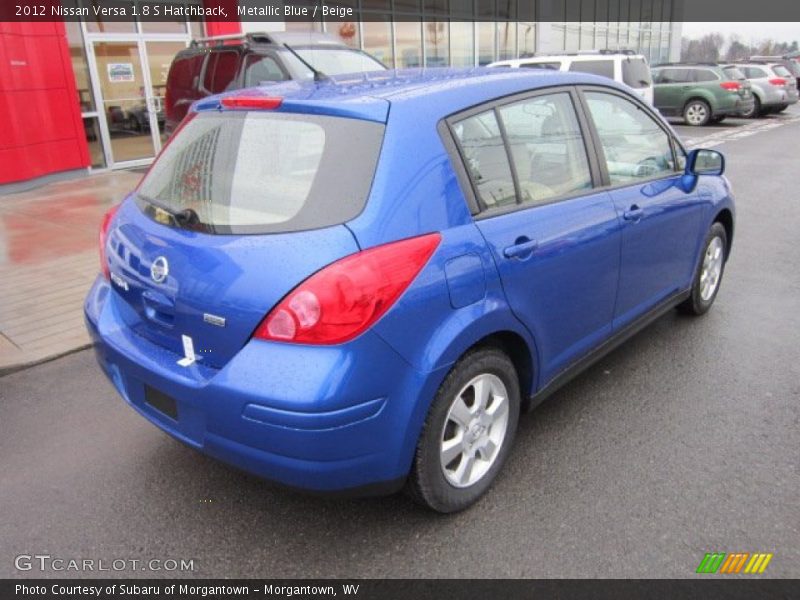 Metallic Blue / Beige 2012 Nissan Versa 1.8 S Hatchback