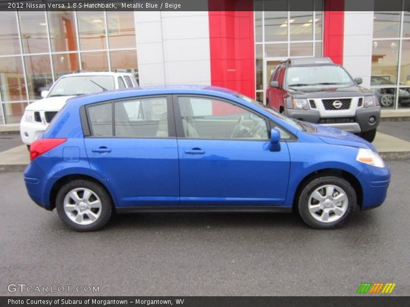 Metallic Blue / Beige 2012 Nissan Versa 1.8 S Hatchback