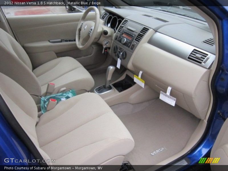 Metallic Blue / Beige 2012 Nissan Versa 1.8 S Hatchback