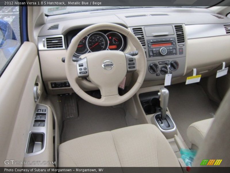 Metallic Blue / Beige 2012 Nissan Versa 1.8 S Hatchback