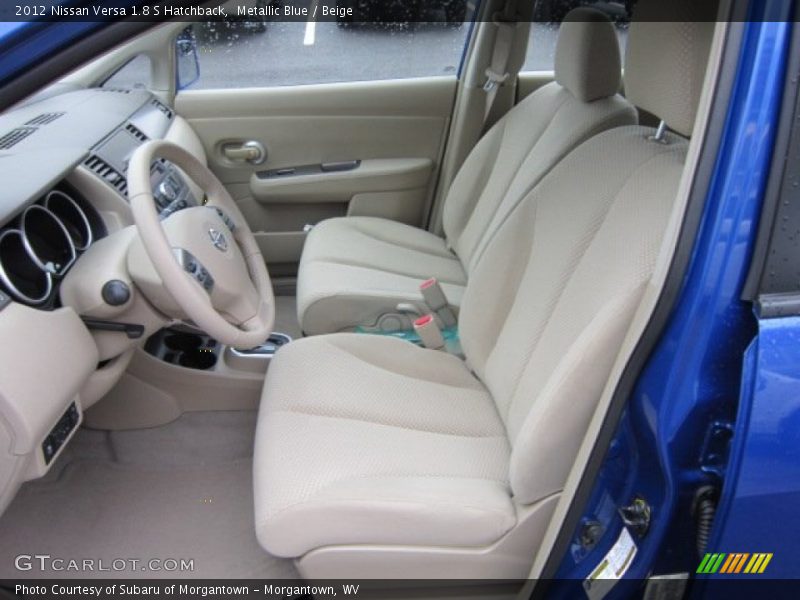 Metallic Blue / Beige 2012 Nissan Versa 1.8 S Hatchback