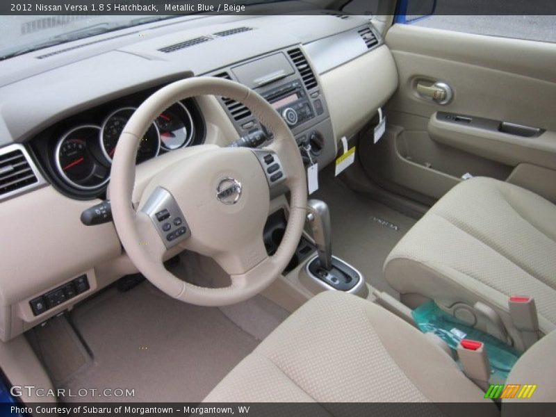 Metallic Blue / Beige 2012 Nissan Versa 1.8 S Hatchback