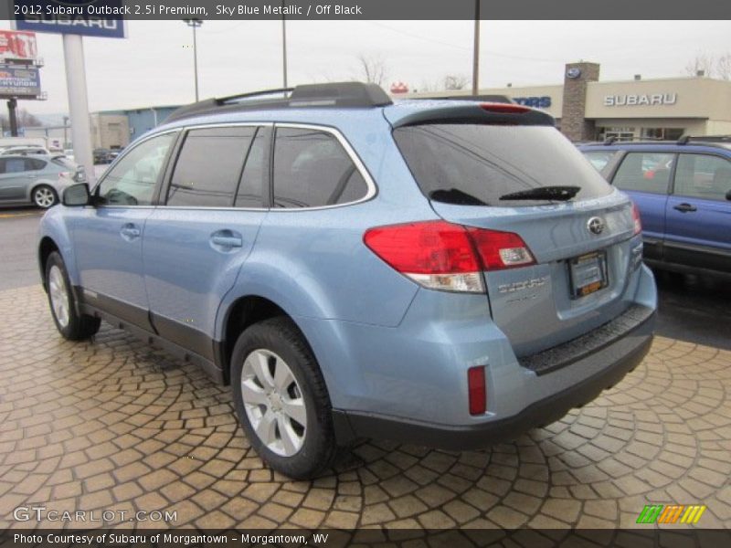 Sky Blue Metallic / Off Black 2012 Subaru Outback 2.5i Premium