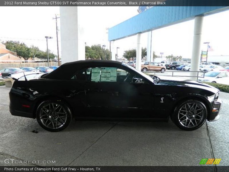 Black / Charcoal Black 2012 Ford Mustang Shelby GT500 SVT Performance Package Convertible