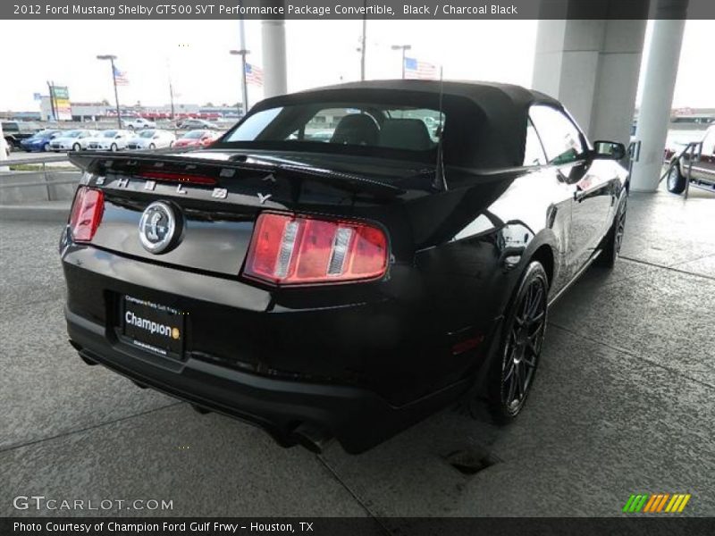 Black / Charcoal Black 2012 Ford Mustang Shelby GT500 SVT Performance Package Convertible