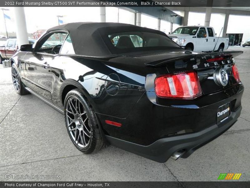 Black / Charcoal Black 2012 Ford Mustang Shelby GT500 SVT Performance Package Convertible