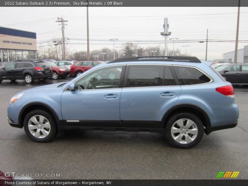 Sky Blue Metallic / Off Black 2012 Subaru Outback 2.5i Premium