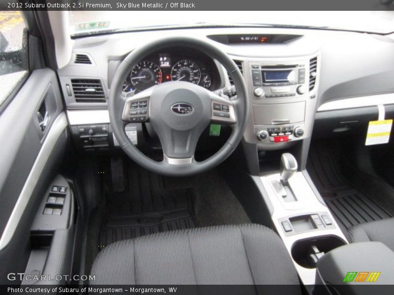 Sky Blue Metallic / Off Black 2012 Subaru Outback 2.5i Premium