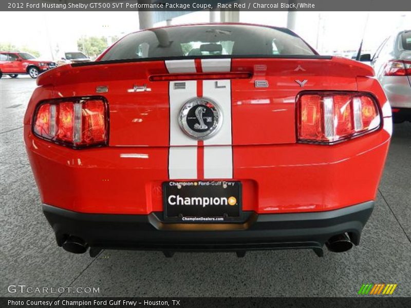 Race Red / Charcoal Black/White 2012 Ford Mustang Shelby GT500 SVT Performance Package Coupe