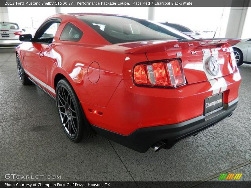 Race Red / Charcoal Black/White 2012 Ford Mustang Shelby GT500 SVT Performance Package Coupe