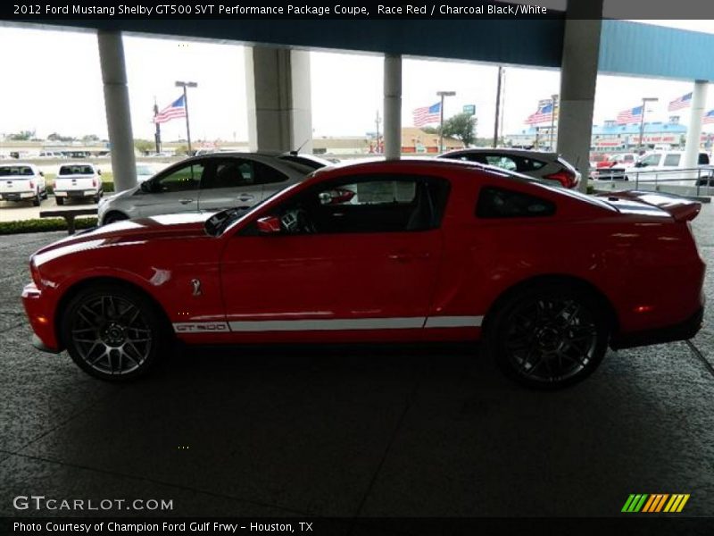 Race Red / Charcoal Black/White 2012 Ford Mustang Shelby GT500 SVT Performance Package Coupe