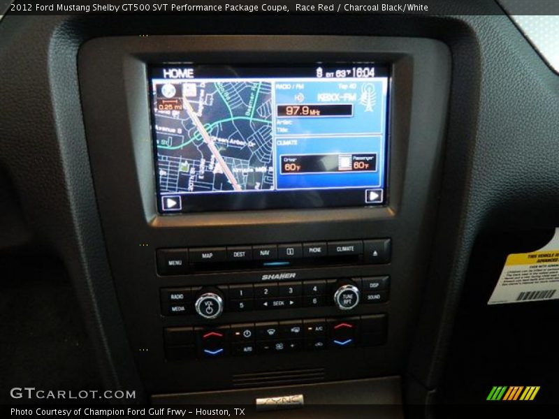 Navigation of 2012 Mustang Shelby GT500 SVT Performance Package Coupe