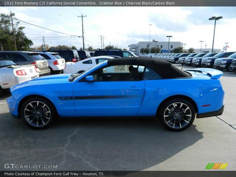 Grabber Blue / Charcoal Black/Carbon Black 2012 Ford Mustang C/S California Special Convertible