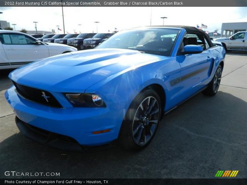 Grabber Blue / Charcoal Black/Carbon Black 2012 Ford Mustang C/S California Special Convertible