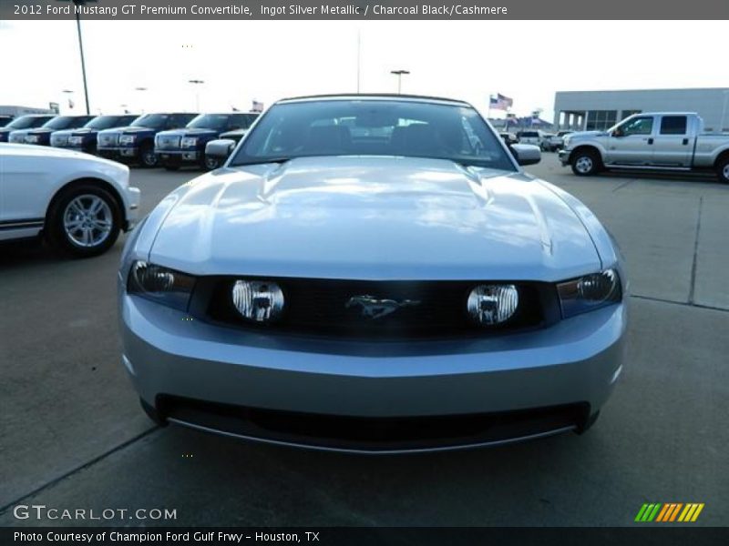 Ingot Silver Metallic / Charcoal Black/Cashmere 2012 Ford Mustang GT Premium Convertible