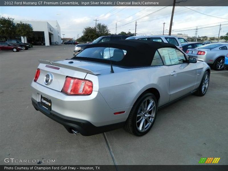 Ingot Silver Metallic / Charcoal Black/Cashmere 2012 Ford Mustang GT Premium Convertible