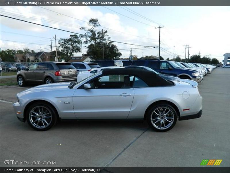 Ingot Silver Metallic / Charcoal Black/Cashmere 2012 Ford Mustang GT Premium Convertible