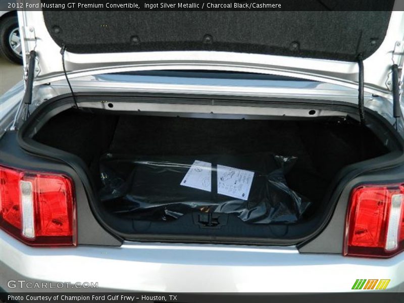 2012 Mustang GT Premium Convertible Trunk