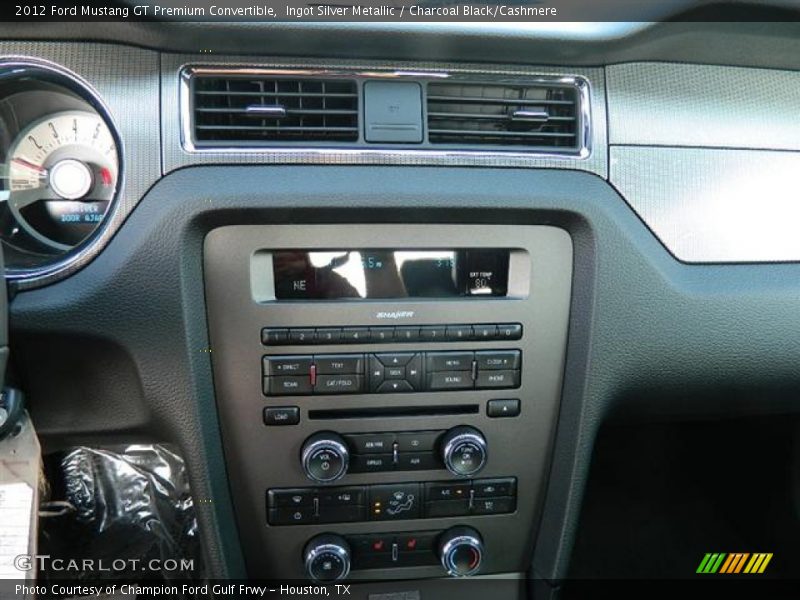 Controls of 2012 Mustang GT Premium Convertible