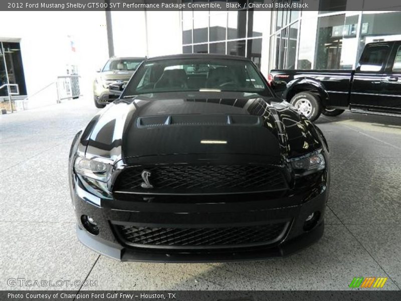 Black / Charcoal Black/Black 2012 Ford Mustang Shelby GT500 SVT Performance Package Convertible