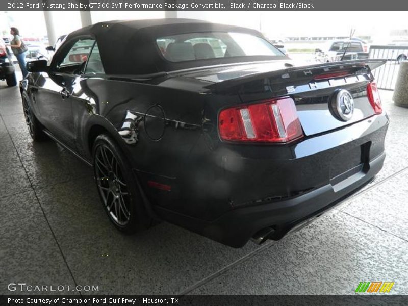 Black / Charcoal Black/Black 2012 Ford Mustang Shelby GT500 SVT Performance Package Convertible