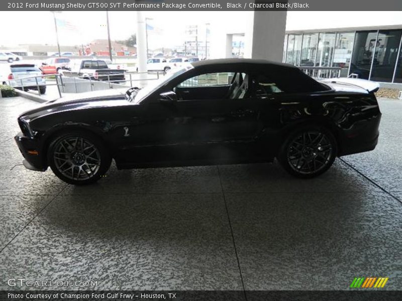 Black / Charcoal Black/Black 2012 Ford Mustang Shelby GT500 SVT Performance Package Convertible